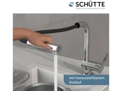 Schütte Spültischarmatur mit Herausziehbarem Auslauf London Chrom< Einhebelmischer