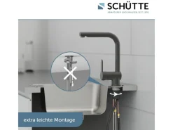 Schütte Einhebelmischer<Spültischarmatur mit Herausziehbarem Auslauf London Graphit Matt