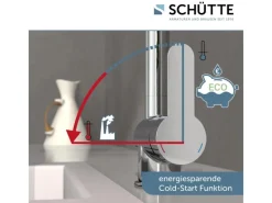 Schütte Spültischarmatur Niederdruck Herausziehbare Auslauf London Chrom< Einhebelmischer