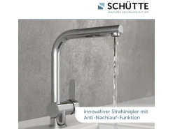 Schütte Spültischarmatur Niederdruck Herausziehbare Auslauf London Chrom< Einhebelmischer