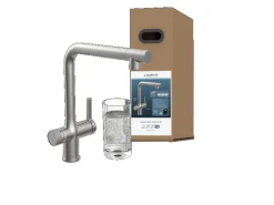 Schütte Sprudelwasser-Spültischarmatur-Set Aquastar Premium Edelstahloptik< Einhebelmischer
