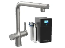 Schütte Sprudelwasser-Spültischarmatur-Set Aquastar Premium Edelstahloptik< Einhebelmischer