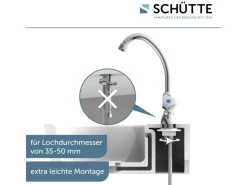Schütte Stand-Schwenkventil Carneo Chrom< Einhebelmischer