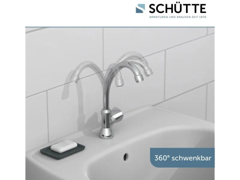 Schütte Stand-Schwenkventil Carneo Chrom< Einhebelmischer