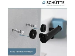 Hot Schütte Thermostat Duscharmatur London Schwarz Matt