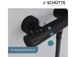 Hot Schütte Thermostat Duscharmatur London Schwarz Matt