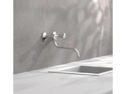 Schütte Zweigriffarmatur<Wand-Spültischarmatur Cesti Chrom