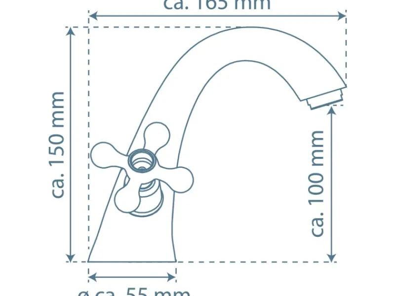 Schütte Waschbeckenarmatur Elk Chrom< Zweigriffarmatur