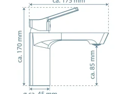 Hot Schütte Waschbeckenarmatur Stilo Chrom