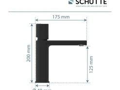 New Schütte Waschtischarmatur New York Schwarz Matt