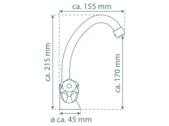 Schütte Zweigriffarmatur<Waschtischarmatur Niederdruck Brillant Chrom