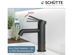 Hot Schütte Waschtischarmatur Los Angeles Schwarz Matt