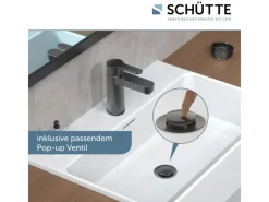 New Schütte  Waschtischarmatur Elephant Graphit Matt