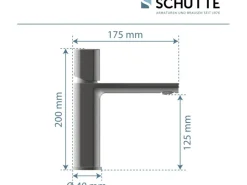 Schütte Waschtischarmatur New York Graphit Matt< Einhebelmischer