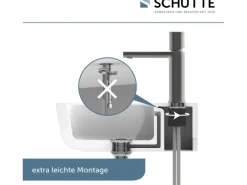 Schütte Waschtischarmatur New York Graphit Matt< Einhebelmischer
