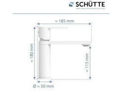 Online Schütte Waschtischarmatur Manhattan Weiß Matt