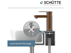 Schütte Einhebelmischer< Waschtischarmatur Elephant Kupfer