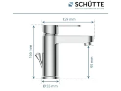 Schütte Einhebelmischer< Waschtischarmatur Elephant Chrom