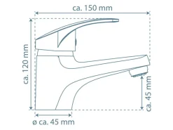 Schütte Waschtischarmatur Niederdruck Orazi Chrom