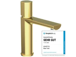Schütte Waschtischarmatur New York Gold Matt< Einhebelmischer