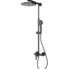 Schulte Einhebelmischer<DuschMaster Rain mit Einhebelmischer rund BlackStyle, Mattschwarz