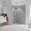 Schulte Küchenrückwände<Duschrückwand-Set Ecke Asymmetrisch DecoDesign 255 cm x 120 cm Hellgrau