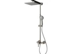 Outlet Schulte Duschsystem DuschMaster Rain Classic Eckig Edelstahloptik