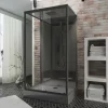 Schulte ExpressPlus Komplettdusche-Schiebetür Bali Mattschwarz 215 cm x 115 cm< Einhebelmischer