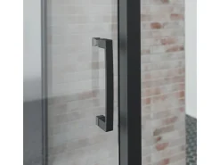Schulte ExpressPlus Komplettdusche-Schiebetür Bali Mattschwarz 215 cm x 115 cm< Einhebelmischer