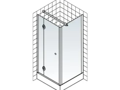 Schulte Einhebelmischer<ExpressPlus Set Drehtür MasterClass mit Duschwanne 200x90cm