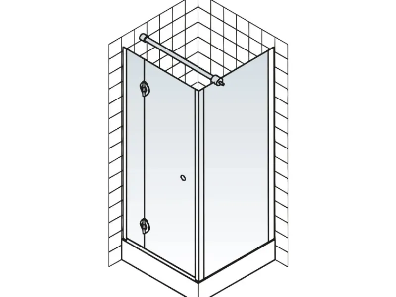 Schulte Einhebelmischer<ExpressPlus Set Drehtür MasterClass mit Duschwanne 200x90cm