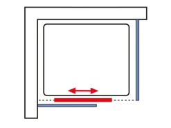 Schulte Komplettduschkabine Ibiza Duschpaneel links 90 x 120 x 204 cm< Einhebelmischer