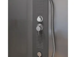 Schulte Einhebelmischer<Komplettduschkabine Korsika mit Schiebetür Mattschwarz 120 x 80 x 220 cm