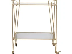 Hot Servierwagen 87,5 cm x 69,5 cm x 35 cm Goldfarben