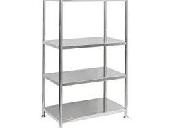 shelfr Küchenregale<Edelstahl Schwerlastregal bis 150 kg auf 4 Ebenen 74 x 41 x 109 cm