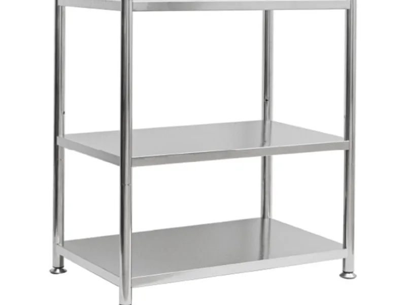 Clearance shelfr Edelstahl Schwerlastregal bis 60 kg auf 3 Ebenen 61 x 36 x 82 cm