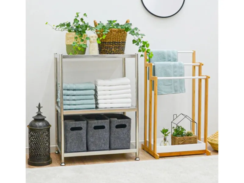 Clearance shelfr Edelstahl Schwerlastregal bis 60 kg auf 3 Ebenen 61 x 36 x 82 cm