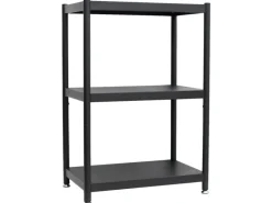 shelfr Küchenregale<Industrial Design Metallregal auf 3 Ebenen 61 x 41 x 90 cm Schwarz