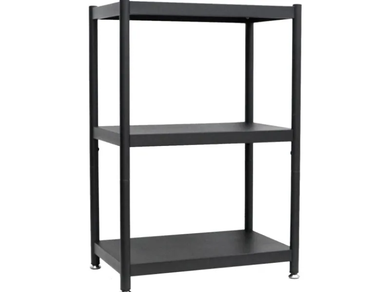 shelfr Küchenregale<Industrial Design Metallregal auf 3 Ebenen 61 x 41 x 90 cm Schwarz