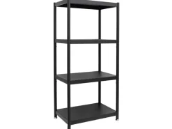 shelfr Küchenregale<Industrial Design Metallregal auf 4 Ebenen 61 x 41 x 130 cm Schwarz