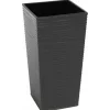 Best Siena Garden Pflanzgefäß Modern Nizza Graphit 25x25x46,5 cm