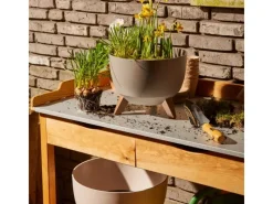 Outlet Siena Garden Pflanzgefäß Oslo Ø 40x25 cm Beige