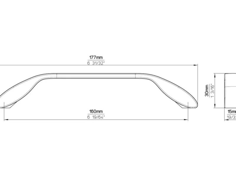 Siro Möbelgriff 2266 Metall Edelstahleffekt Lochabstand 160 mm< Einbauküchen|Küchenschränke