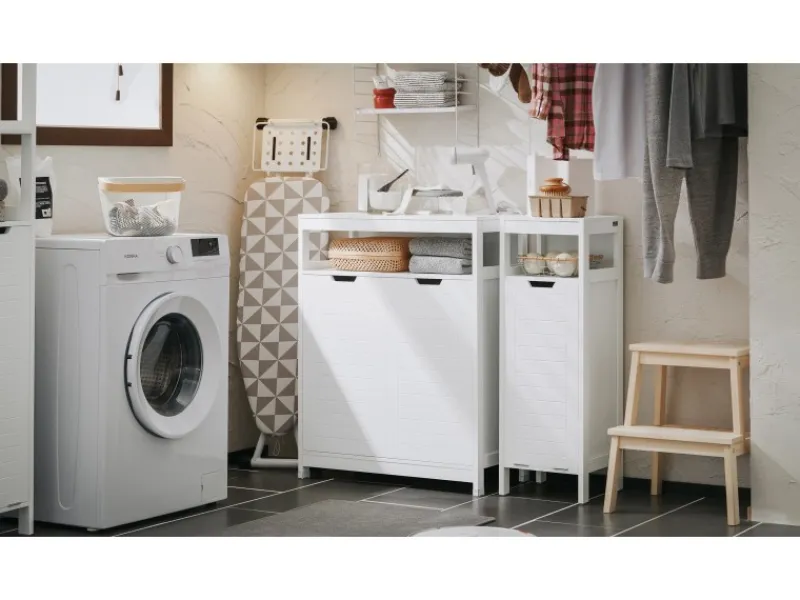 Clearance SoBuy Badkommode Kommode Sideboard Flurschrank Badezimmerschrank Weiß BZR121-W