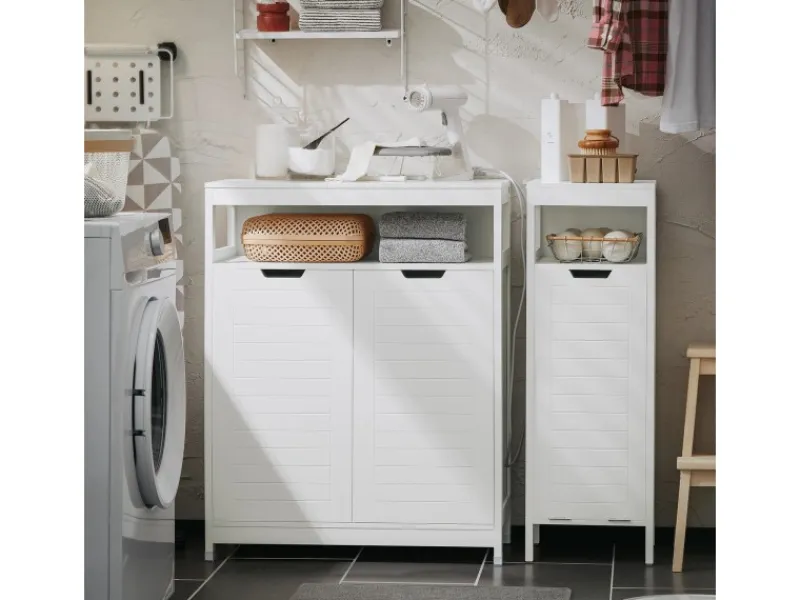 Clearance SoBuy Badkommode Kommode Sideboard Flurschrank Badezimmerschrank Weiß BZR121-W