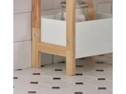 Discount SoBuy Badregal in weiß/KautschukholzStandregalKüchenregalFRG226-WN