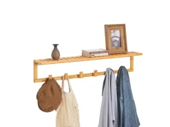 Outlet SoBuy Flurgarderobe Wandgarderobe Handtuchhalter aus Bambus FHK06-N
