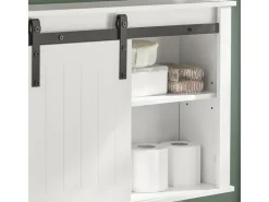 Sale SoBuy Hängeschrank mit Schiebetür Wandschrank Badezimmerschrank BZR71-W