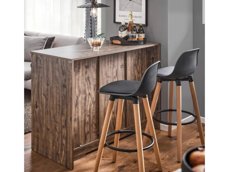 Discount SoBuy Kücheninsel Freistehend Küchenschrank Sideboard Vintagebraun KNL08-N
