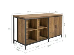 Clearance SoBuy Kücheninsel Freistehend Küchenschrank Sideboard 170x89x60cm KNL01-F